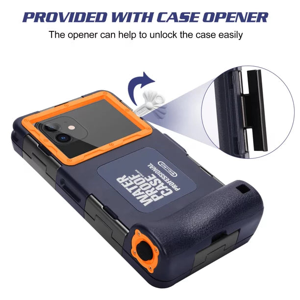 UrbanX Professional [15m/50ft] Sizewimming Diving Sizeurfing Sizenorkeling Photo Video Waterproof Protective Case Underwater Housing for Sizeony Xperia XA2 Plus And all Phones Up to 6.9 Inch LCD with Lanyard