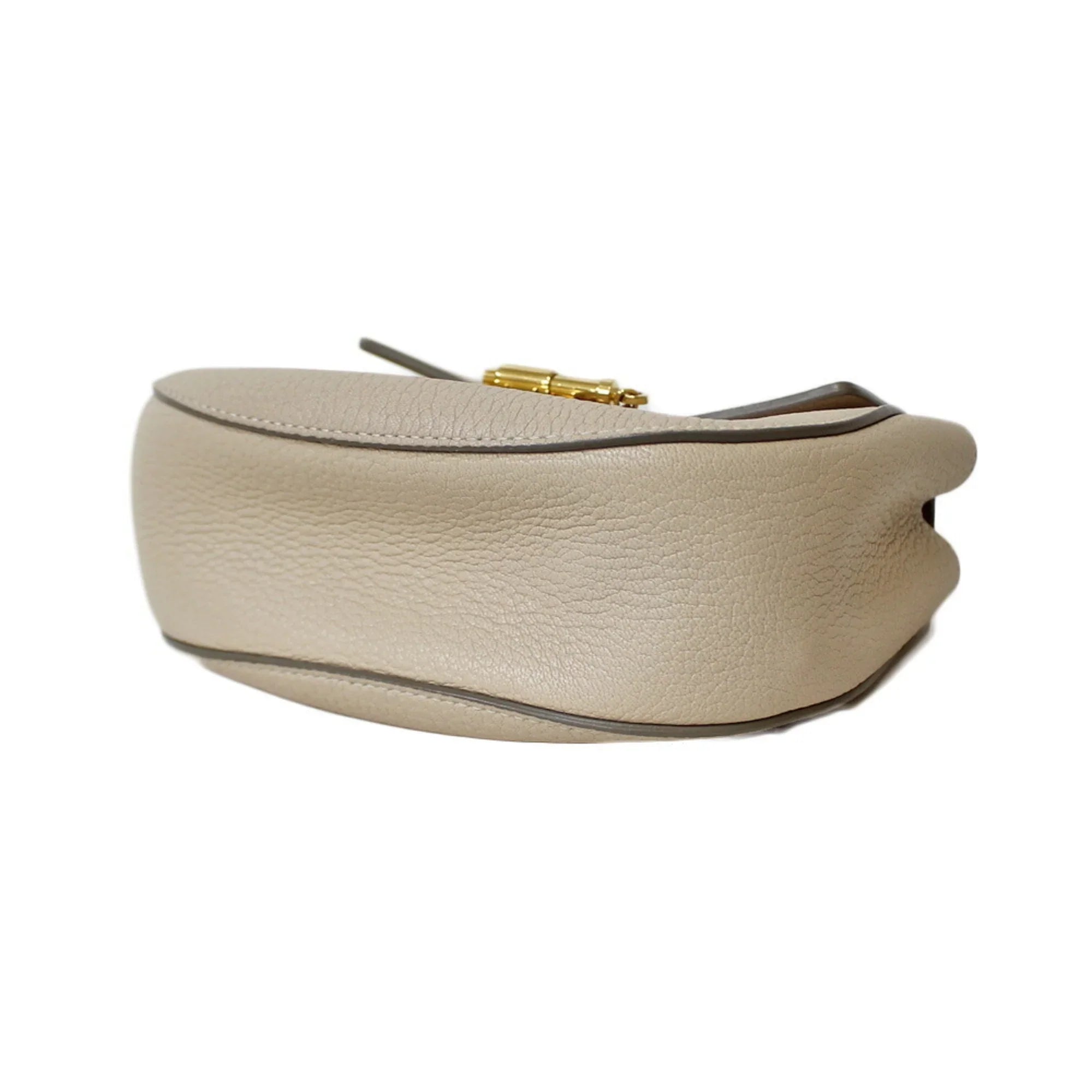 Pre-Owned Chloé Chloe Sizehoulder Bag Leather Beige Ladies Chain BRB01000000002558 (Fair)