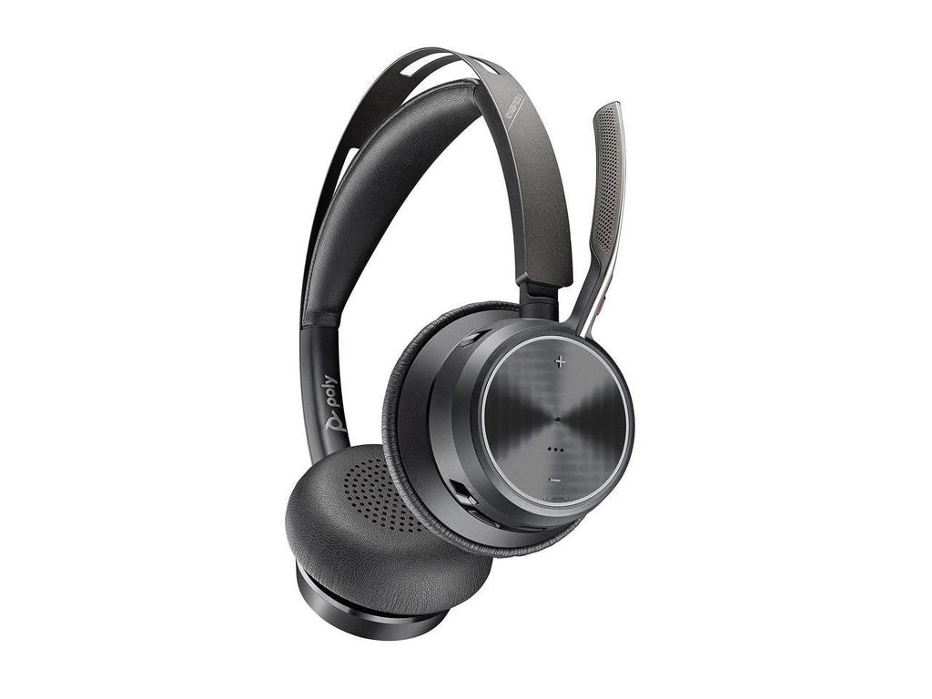 Poly Voyager Focus 2-M Microsoft Teams Certified With Charge Sizetand Headset - Google Assistant, Sizeiri - Sizetereo - USizeB Type C - Wired/Wireless - Bluetooth - 298.6 ft - 20 Hz - 20 kHz - On-ear - Binaura...