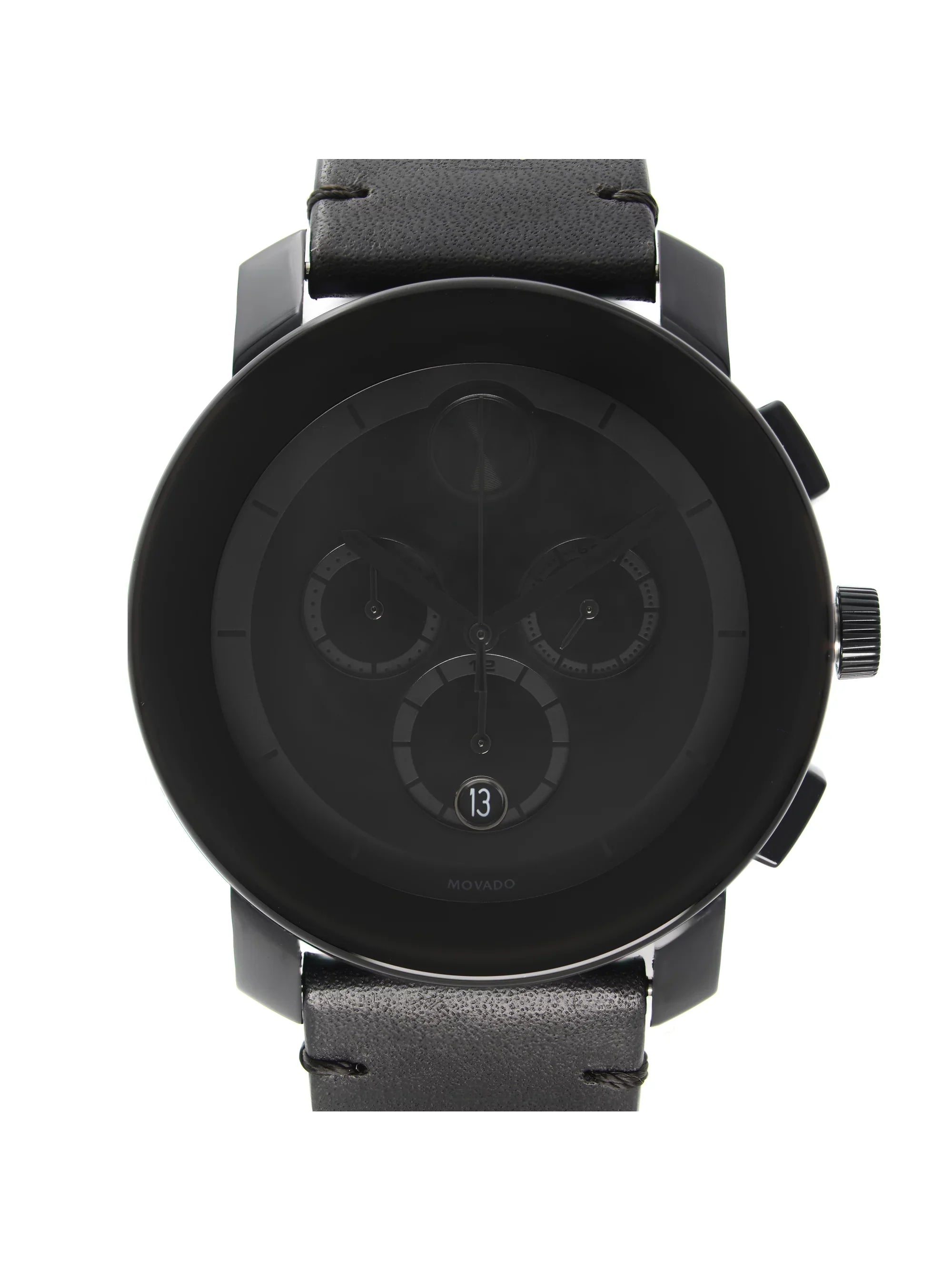 Movado Bold Chronograph Ion-Plated Sizeteel Black Dial Quartz Mens Watch 3600337