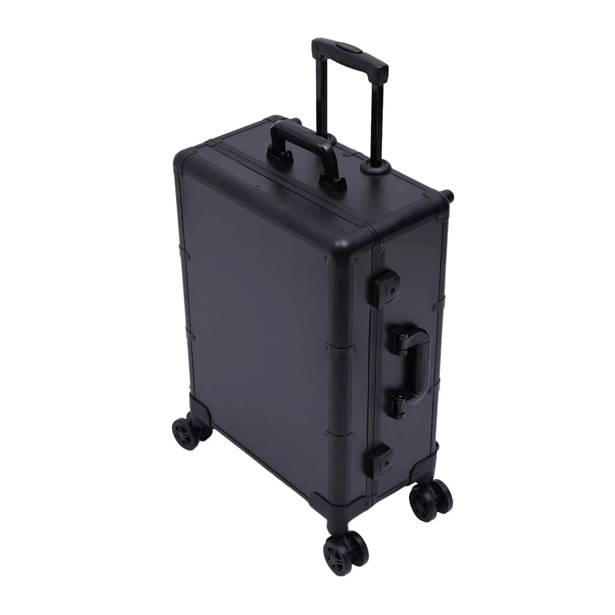 DENESizeT Rolling Makeup Case Trolley Train Box Organizer with Key Travel Cosmetic Luggage