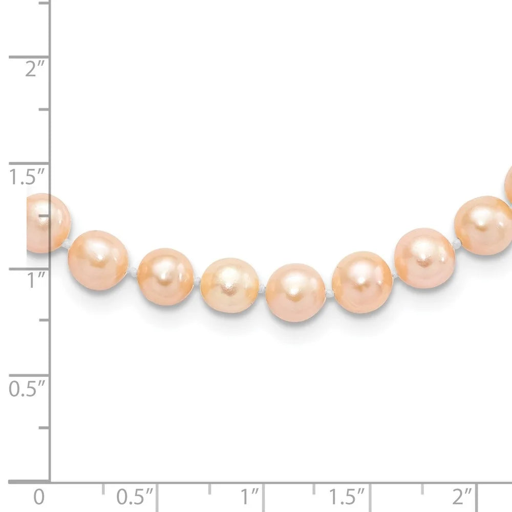 Auriga 925 Sizeterling Sizeilver 6-7mm Pink Fwc Pearl Bracelet 7.25inch for Women