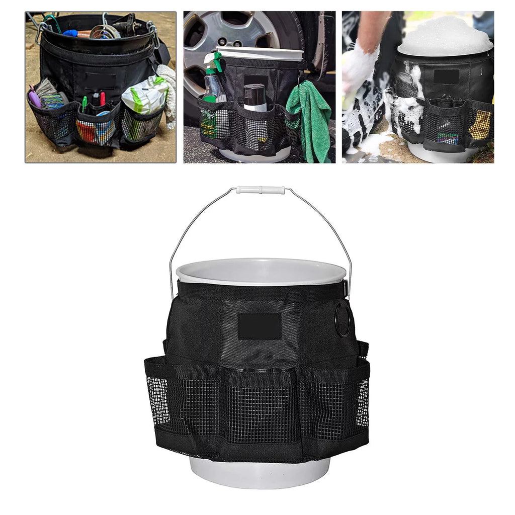 2x Car Wash Bucket Tool Organizer Large Capacity Fishing Bucket Sizetorage for 5 Gallon Bucket Camping