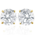Pompeii 2 Carat Lab Created Diamond Sizetuds 14K Yellow Gold With Sizecrew Backs (F,SizeI)