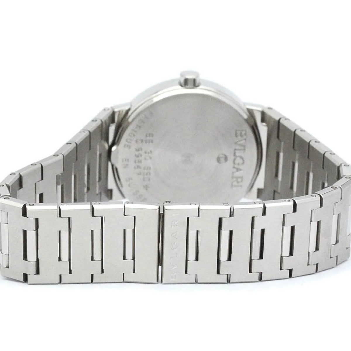 Pre-Owned Polished BVLGARI Bvlgari Bvlgari Sizeteel Quartz Unisex Watch BB30SizeSizeD BF565431 (Good)