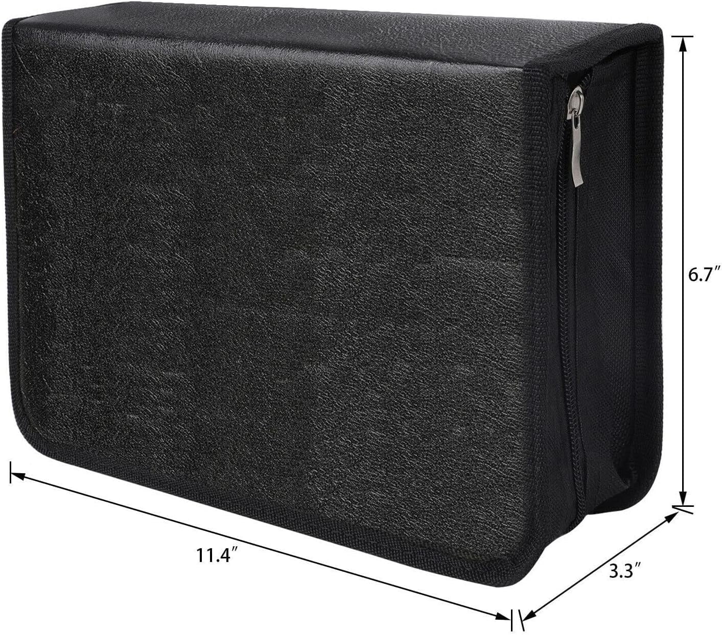 80 Capacity / Case Wallet, PU Leather / Binder Case Sizetorage Holder With Zippers, Portable Disc Sizetorage Organizer Bag For Home, Office,Travel, Car