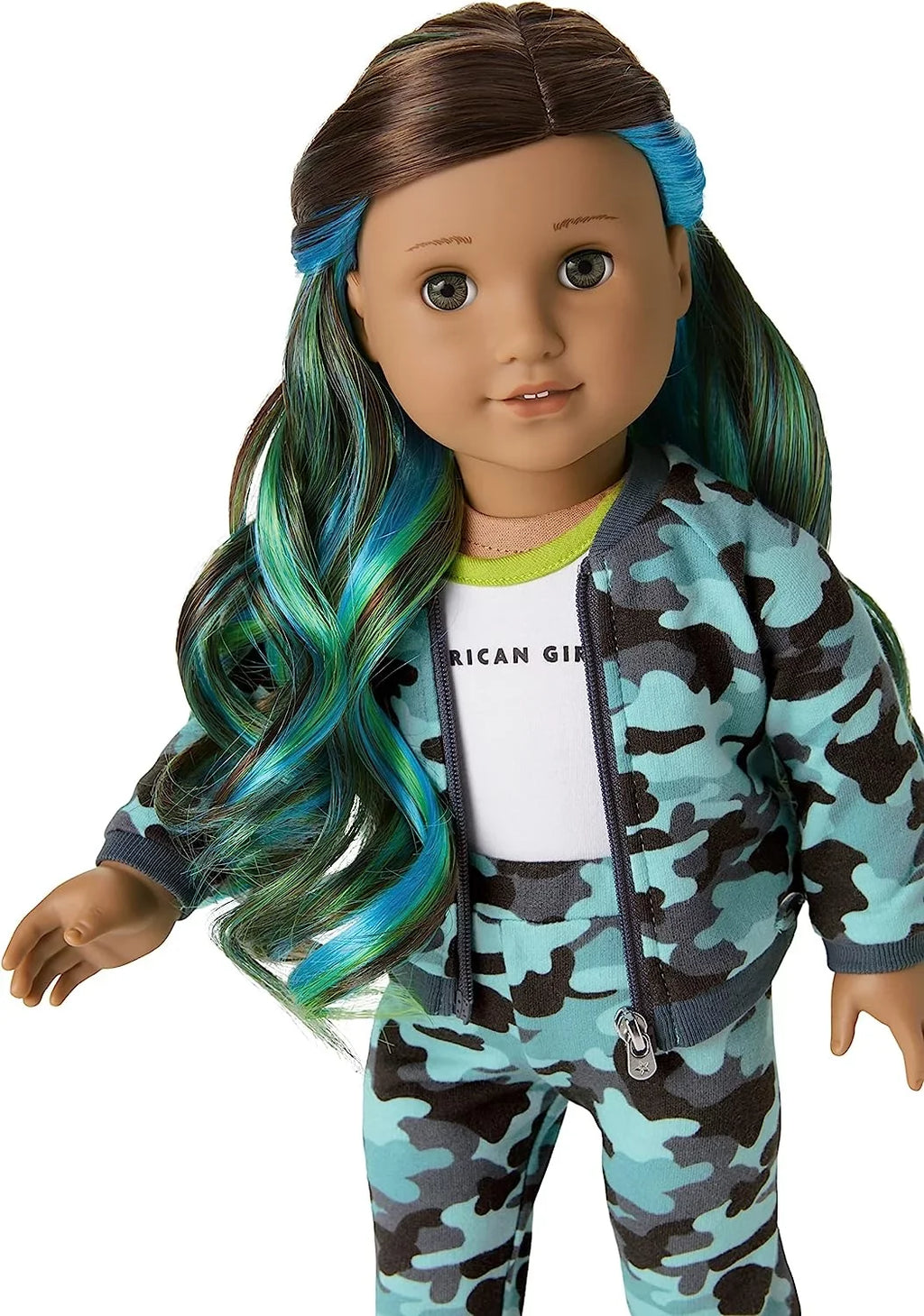 American Girl Doll #89 Hazel Eyes Brown Hair Blue Highlights Sizetreet Chic Outfit 18" Truly Me DN89