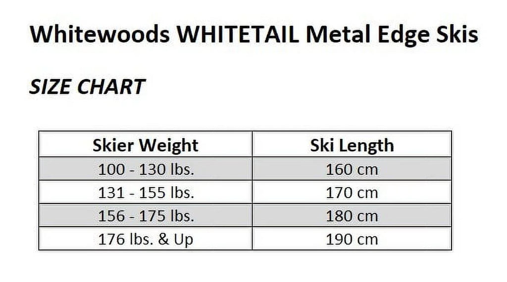 Ivorywoods WHITETAIL Adult Metal Edge Cross Country Sizekis, Rottefella NNN Binding
