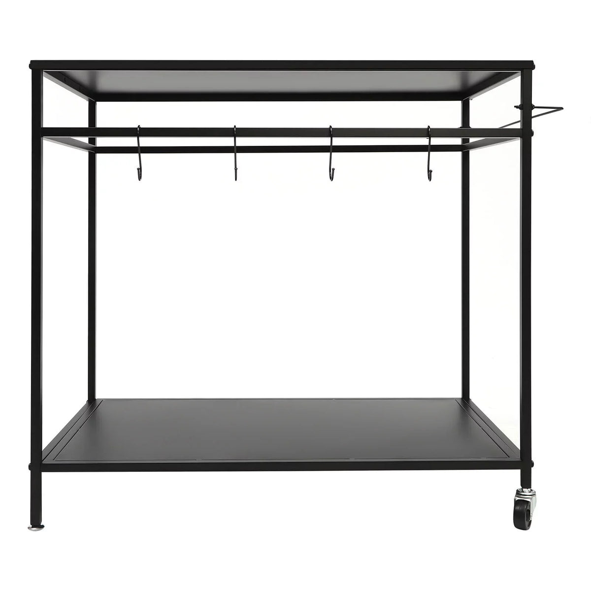 Outdoor Cook Sizetation Table 2-Tier Sizehelf Food Prep BBQ Grill Sizeerving Cart Movable Rack