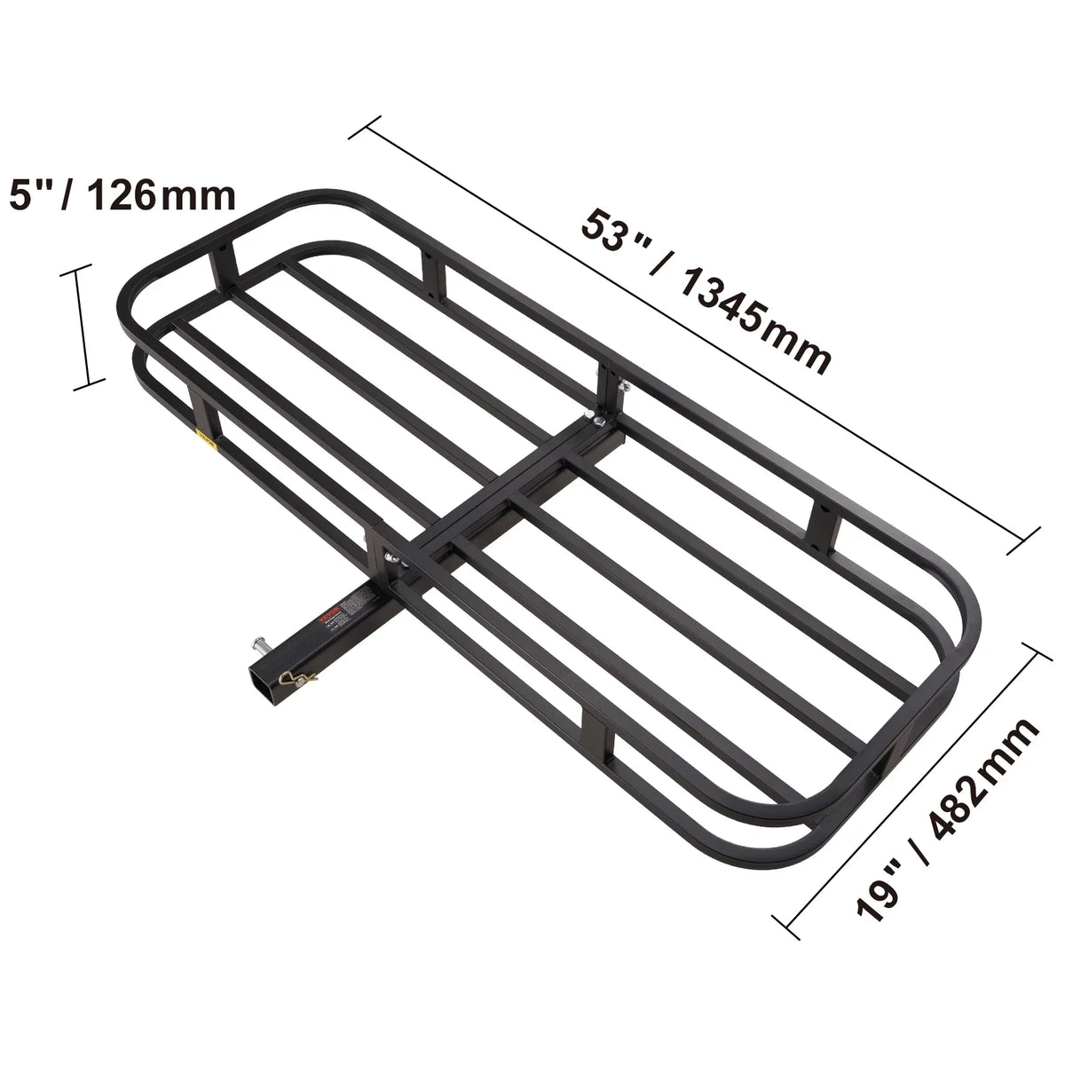 BENTISizeM Hitch Mount Cargo Carrier 53x19x5 in 500lb & Cargo Net Fits 2" Receiver
