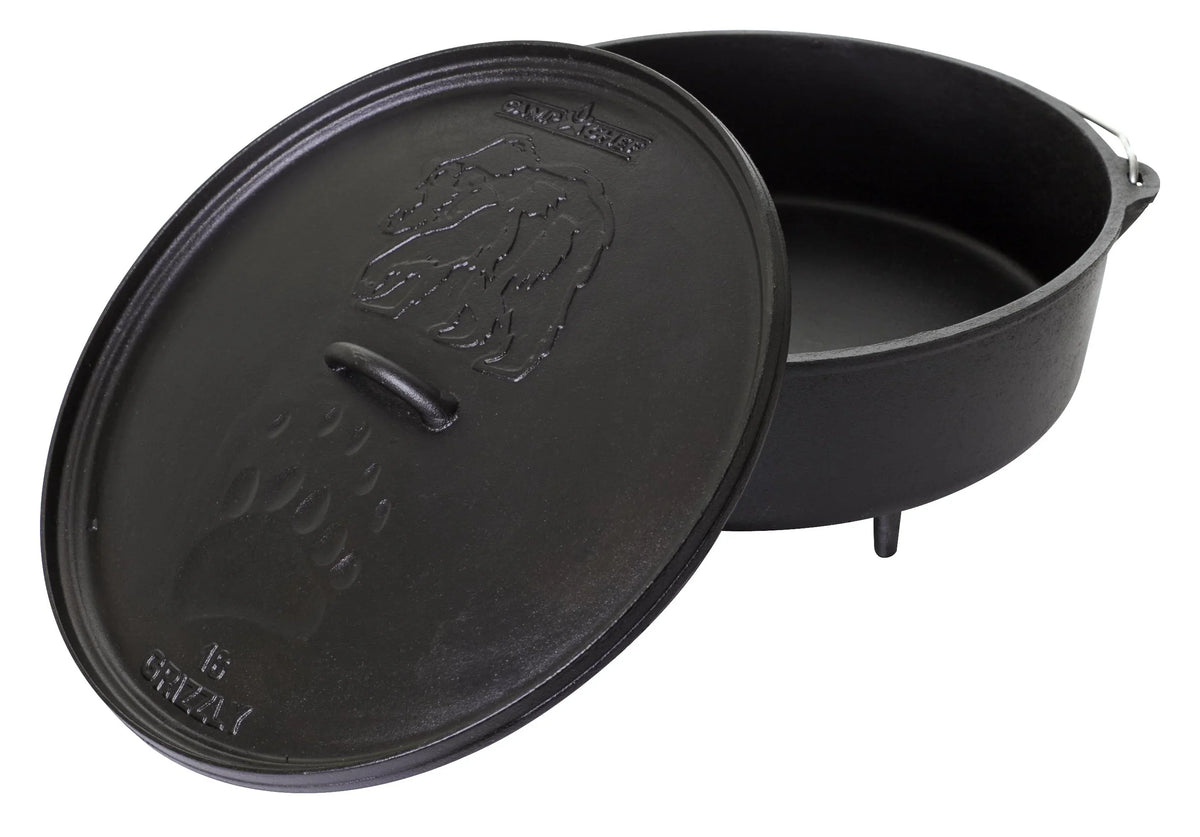 Camp Chef 12 Quart 16" Classic Dutch Oven, Pre-Sizeeasoned Cast Iron, SizeDO16