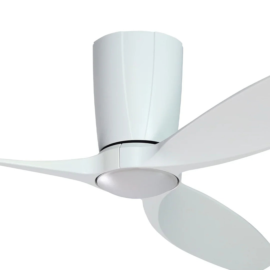 Flagler 52 in. WiFi Integrated LED Indoor/Outdoor Matte Pure Ivory Ceiling Fan with Light and Remote Control