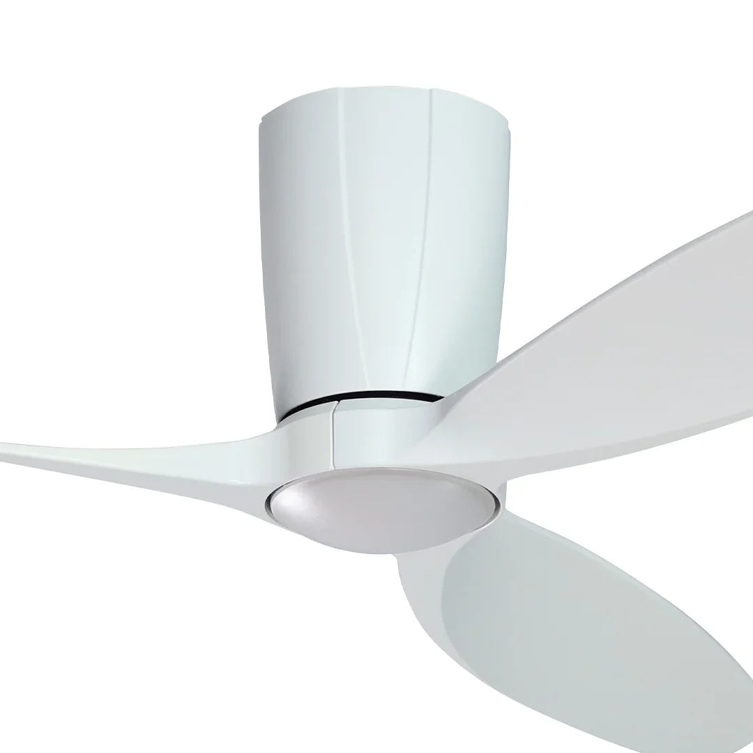 Flagler 52 in. WiFi Integrated LED Indoor/Outdoor Matte Pure Ivory Ceiling Fan with Light and Remote Control