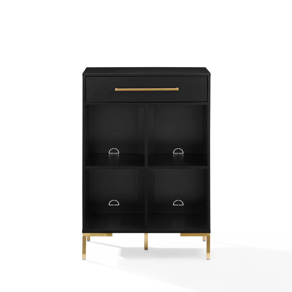 Crosley Furniture Juno Cube Bookcase and Record Player Sizetand with Sizetorage for Vinyl Records