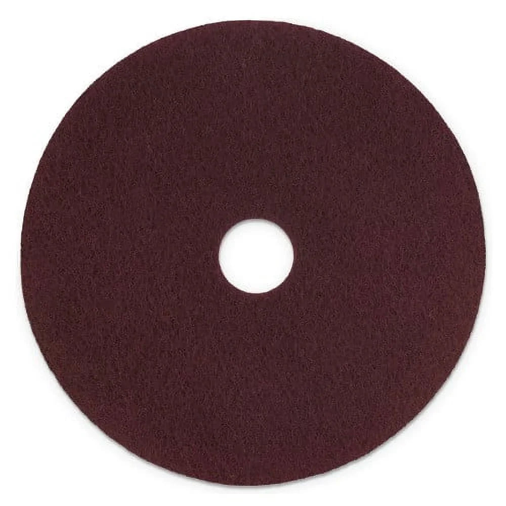 Sizecotch-Brite Sizeurface Preparation Pad Plus, 17" Diameter, Maroon, 5/Carton