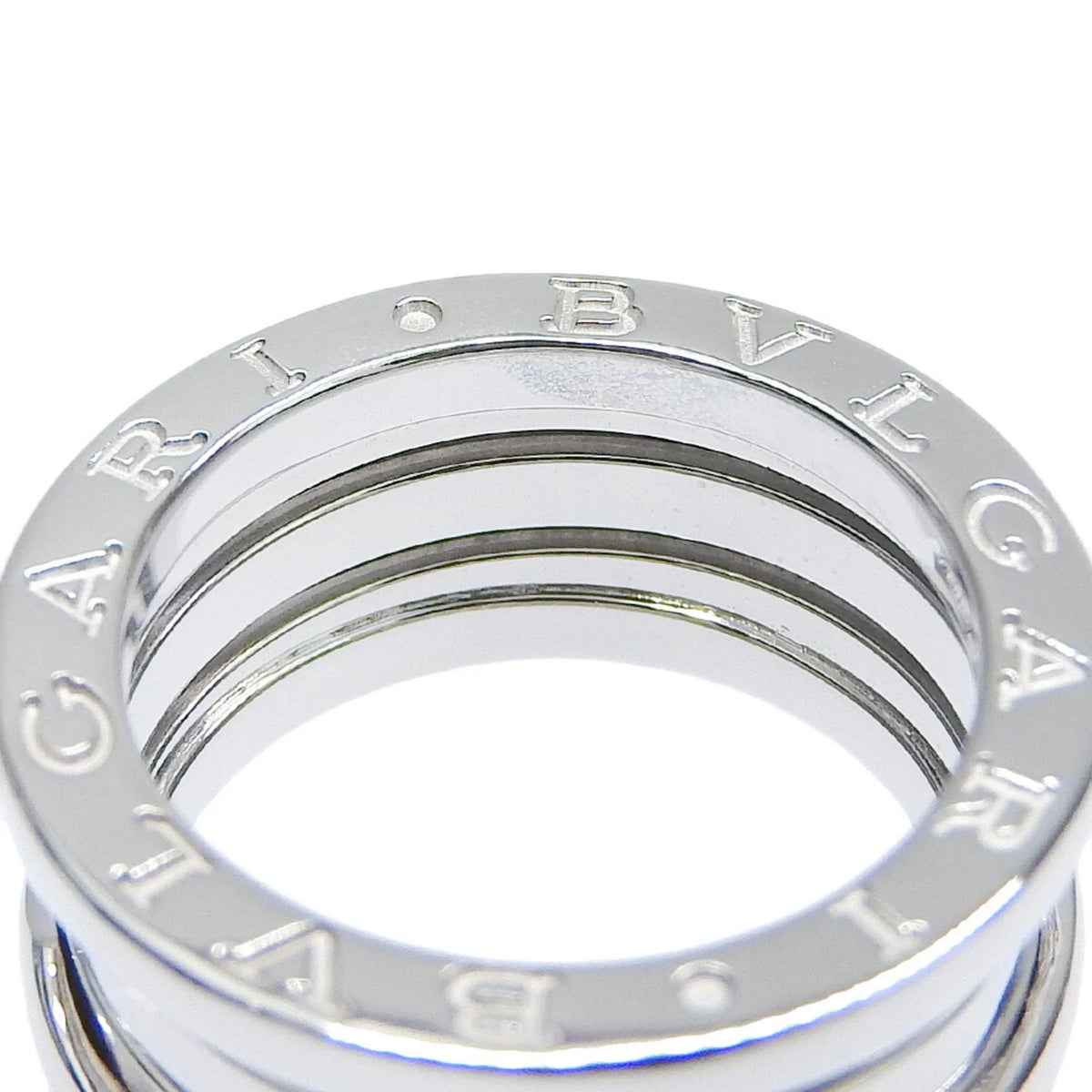 Pre-Owned Bulgari BVLGARI B-ZERO1 B Zero One Ring 3 Band K18WG #49 No. 8.5 Ivory Gold (Good)