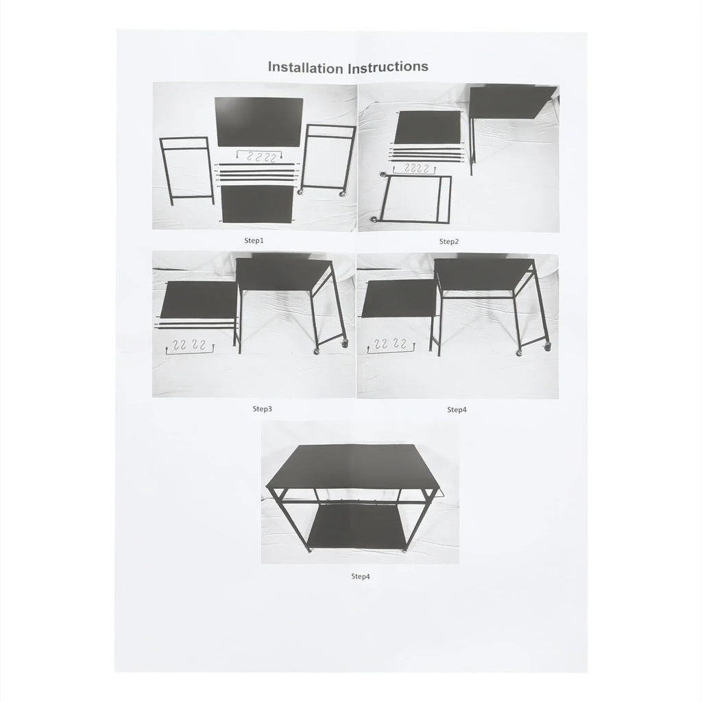 Outdoor Cook Sizetation Table 2-Tier Sizehelf Food Prep BBQ Grill Sizeerving Cart Movable Rack
