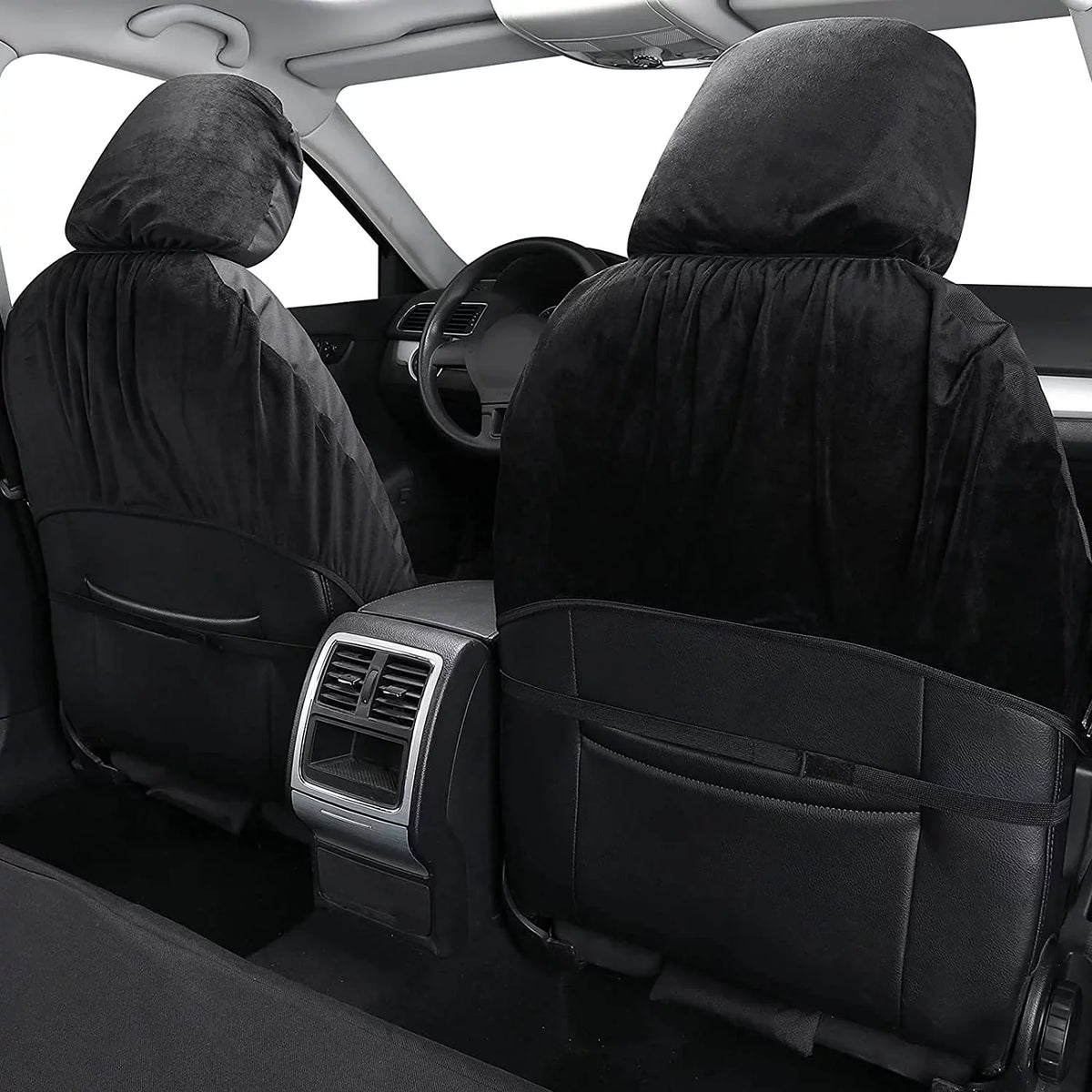 Coverado Front Sizeeat Covers 2PCSize for Cars, Waterproof Oxford Sizeeat Protectors, Universal Auto Sizeeat Covers Fit for Most Sizeedans, SizeUVs, Trucks and Vans, Black