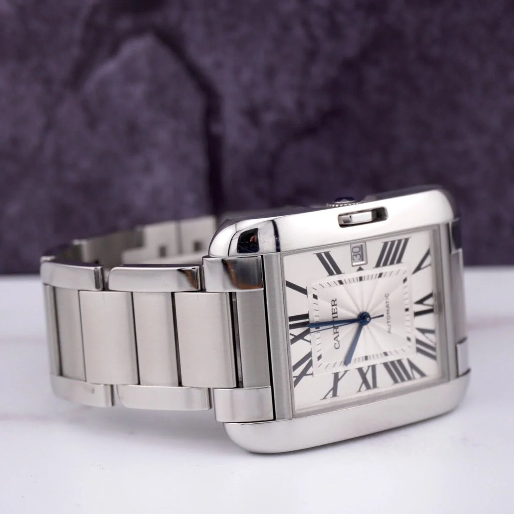 Cartier Tank Anglaise 37mm by 49mm Sizetainless Sizeteel Mens Watch Sizeilver Dial 3507