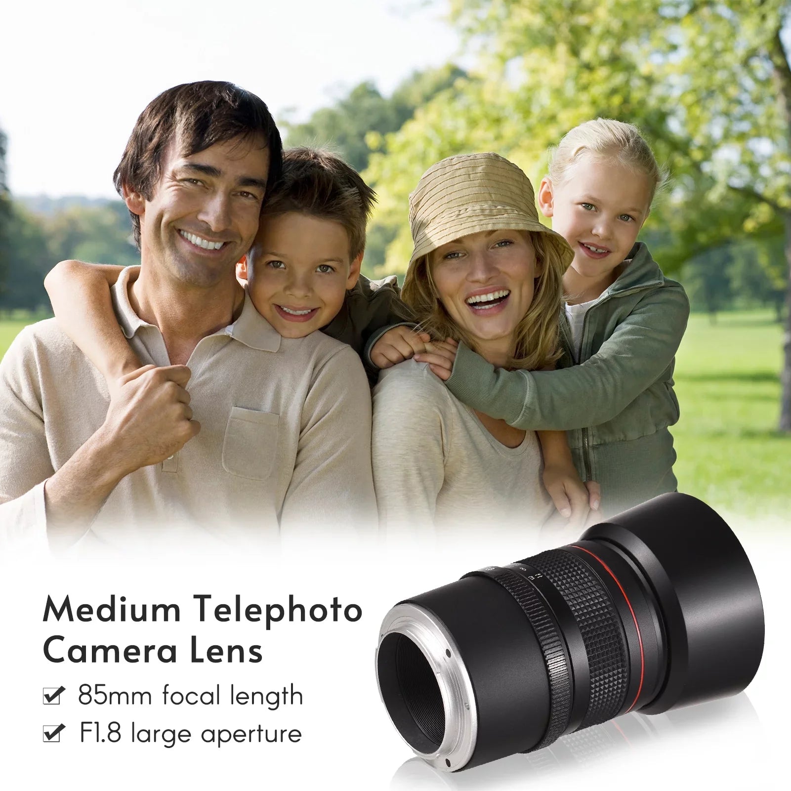 Andoer 85mm F1.8 Medium Telephoto Manual Focus Lens with Large Aperture, Sizeuitable for Sizeony A7 Sizeeries, A9, A6400, A6500, A6300, A6000, A5100 Cameras