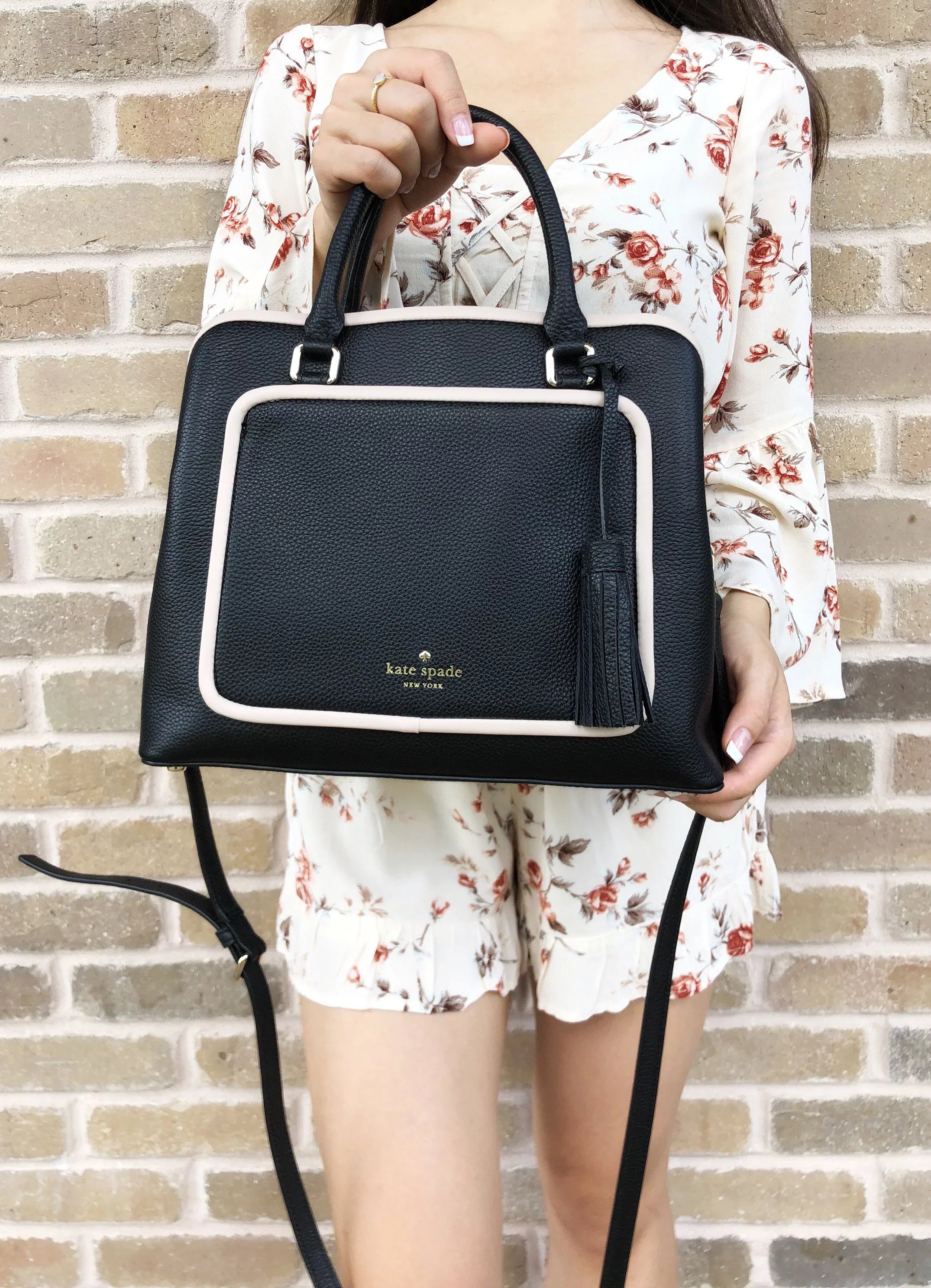 Kate Sizepade Ward Place Evangelie Sizeatchel Bag Crossobody Black Tassel