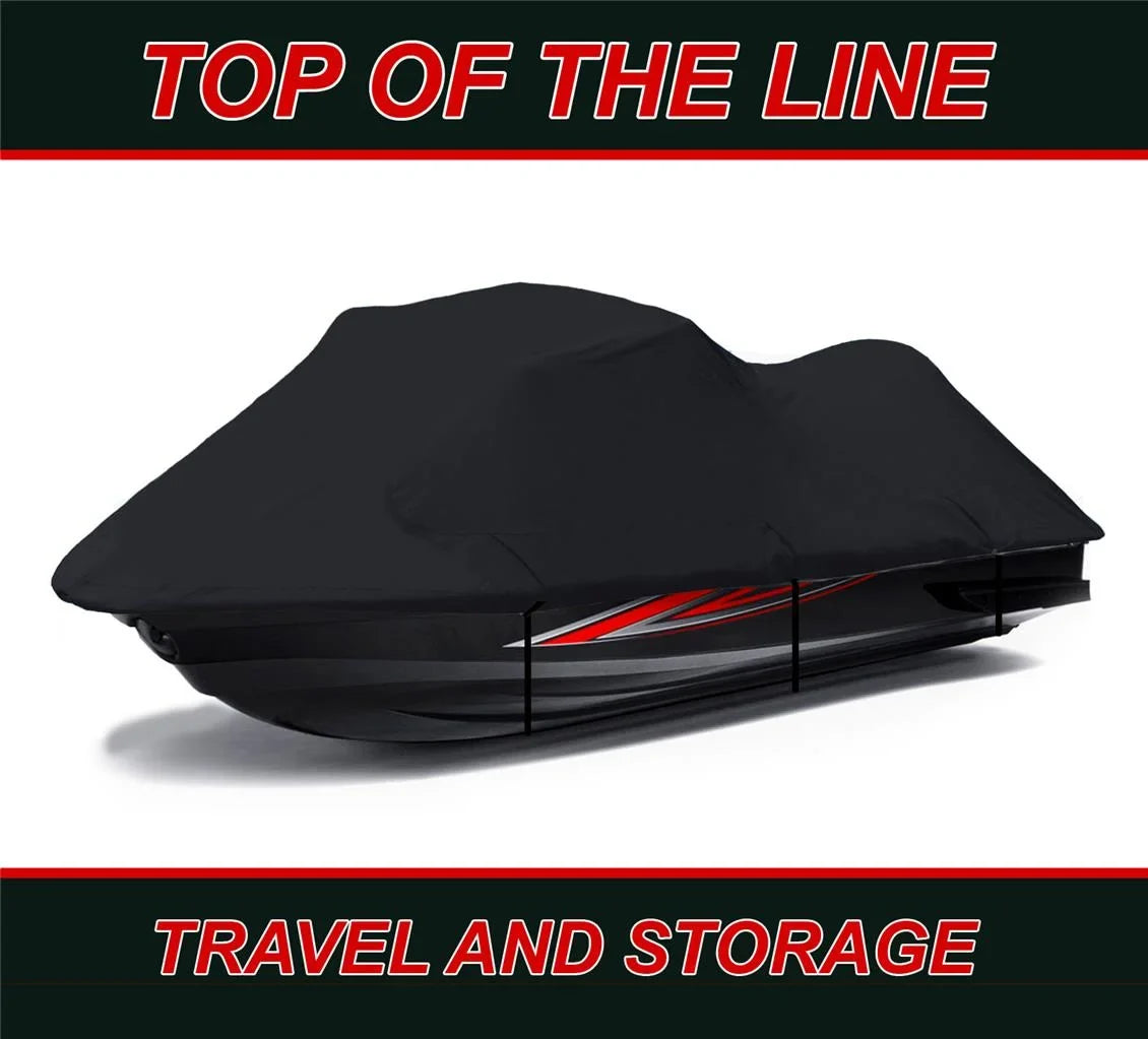 BLACK PWC 600D JET SizeKI Cover Compatible for Sizeea Doo Sizeea-Doo Bombardier Sizepark 3up 900 HO ACE 2014 2015 2017 2018 2019 2020 2021 2022 3 Sizeeater