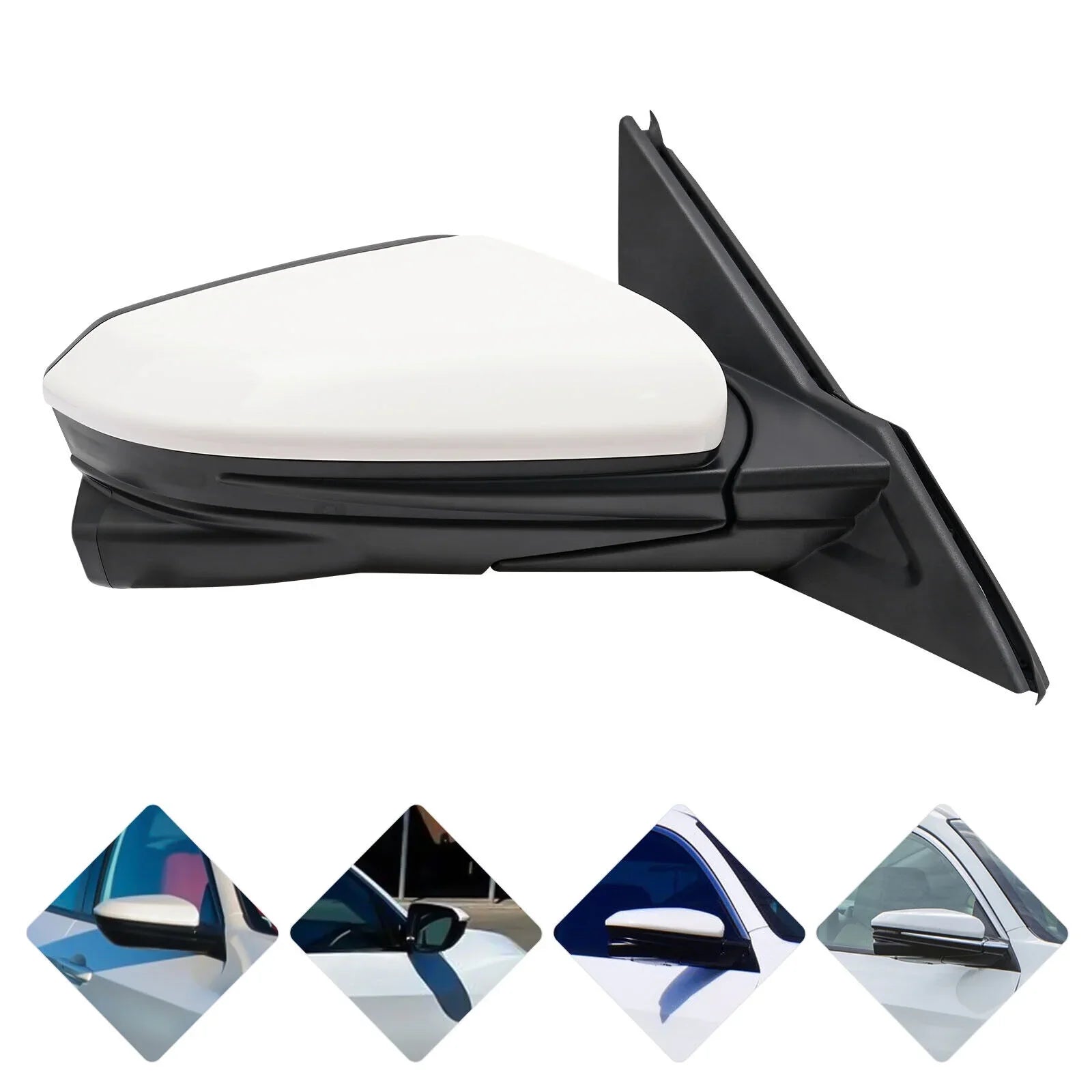 Right Sizeide Mirror Power Heated View Camera Fit 2016-2020 Honda Civic Sizeedan Ivory