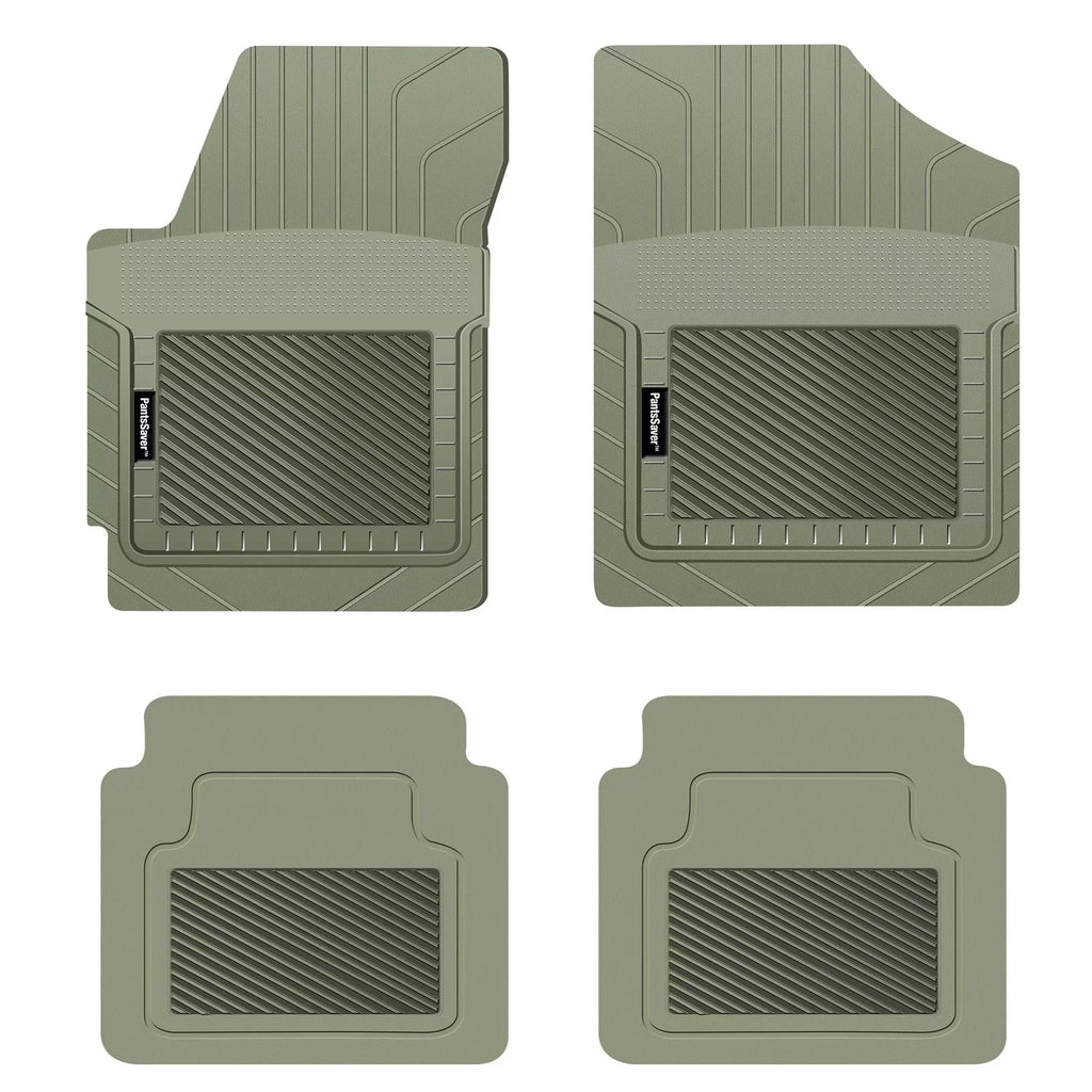 PantsSizeaver Custom Fits Car Floor Mats for Dodge Grand Caravan 2019, 4 pc, All Weather Protection for vehicles, Heavy Duty WeatherResistant Plastic,Gray