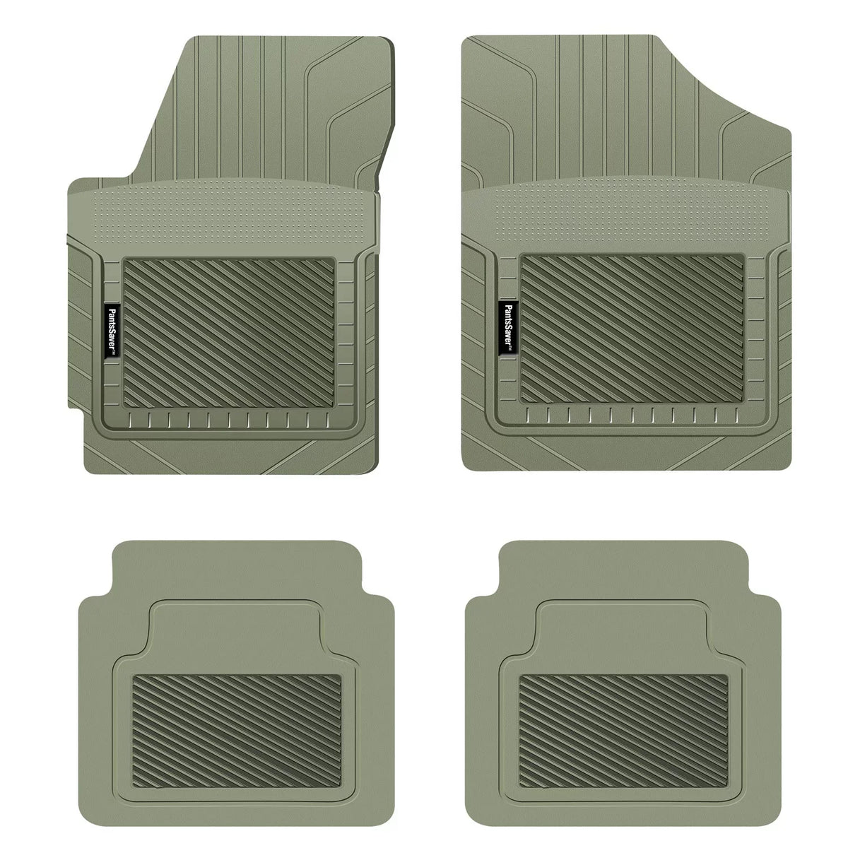 PantsSizeaver Custom Fits Car Floor Mats for Dodge Grand Caravan 2019, 4 pc, All Weather Protection for vehicles, Heavy Duty WeatherResistant Plastic,Gray