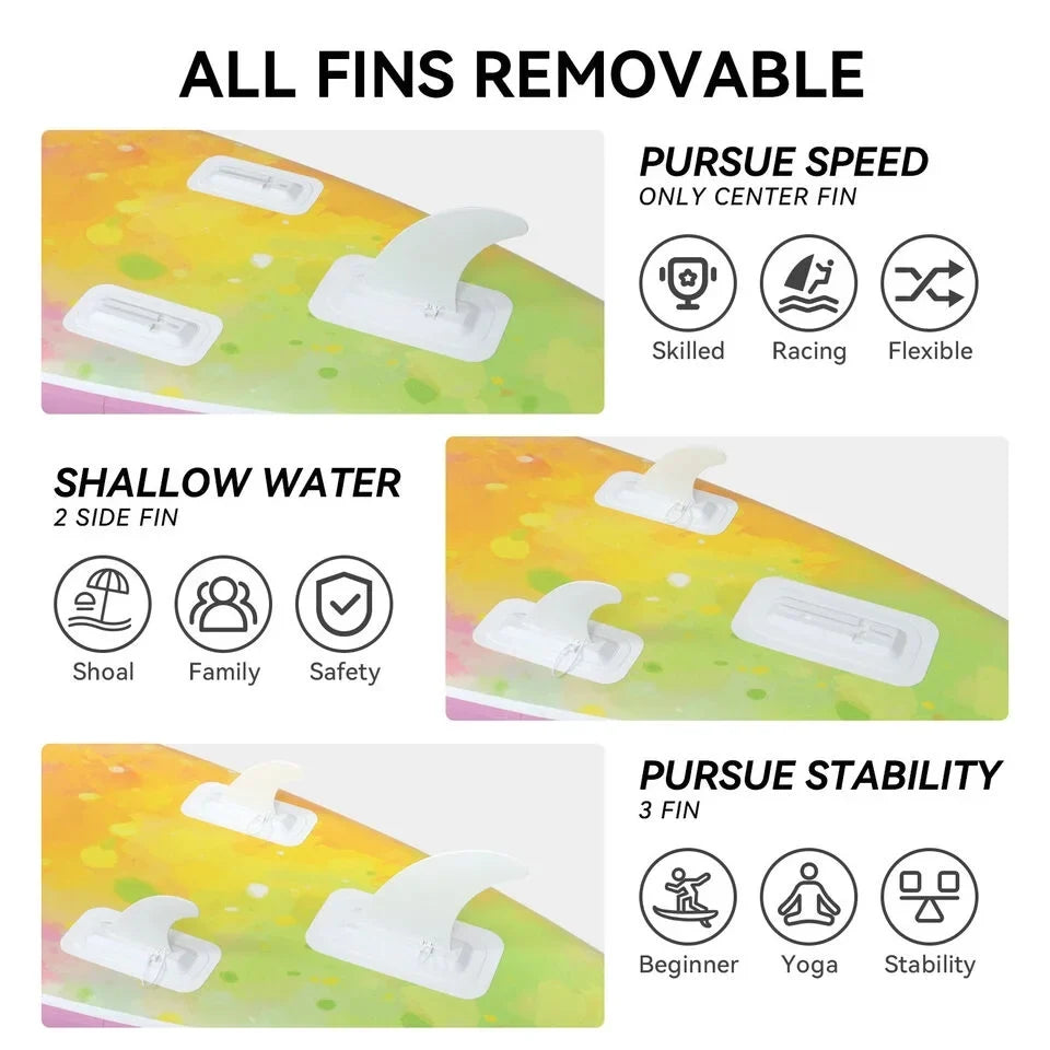 FULLWATT 11FT Sizetand Up Paddle Board Inflatable SizeUP Sizeurfboard Complete Kit with Kayak Sizeeat