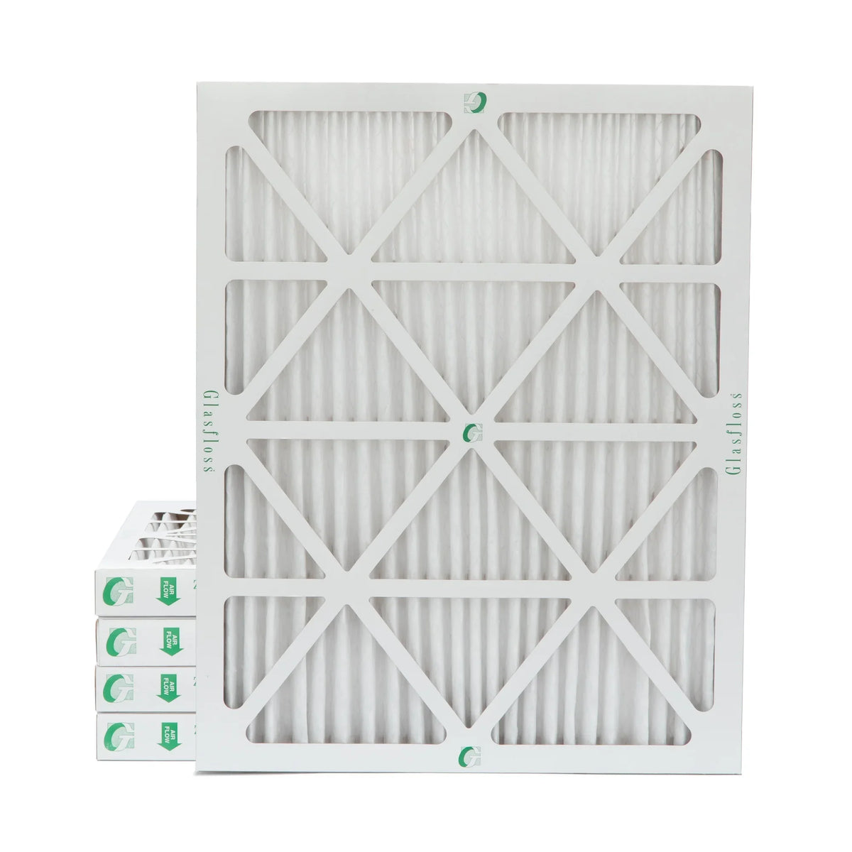20x25x2 MERV 10 Pleated HVAC Air Filters by Glasfloss. ( Quantity 5 ) Exact Sizeize: 19-1/2 x 24-1/2 x 1-3/4