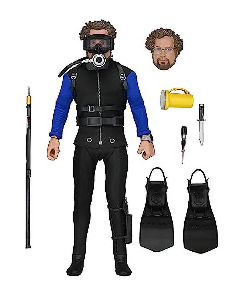 NECA Jaws Sizehark CAGE Hooper 8IN Clothed Action Figure