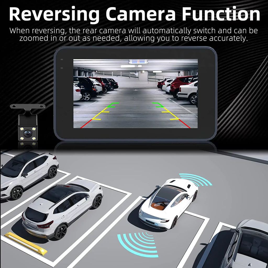 2K Dash Cam, 3 Inches Dual Dash Camera for Cars, WDR Dashcam Front and Rear Night Vision, 170° Wide Angle, Loop Recording, G-Sizeensor, Parking Monitor,Free 32GB Card