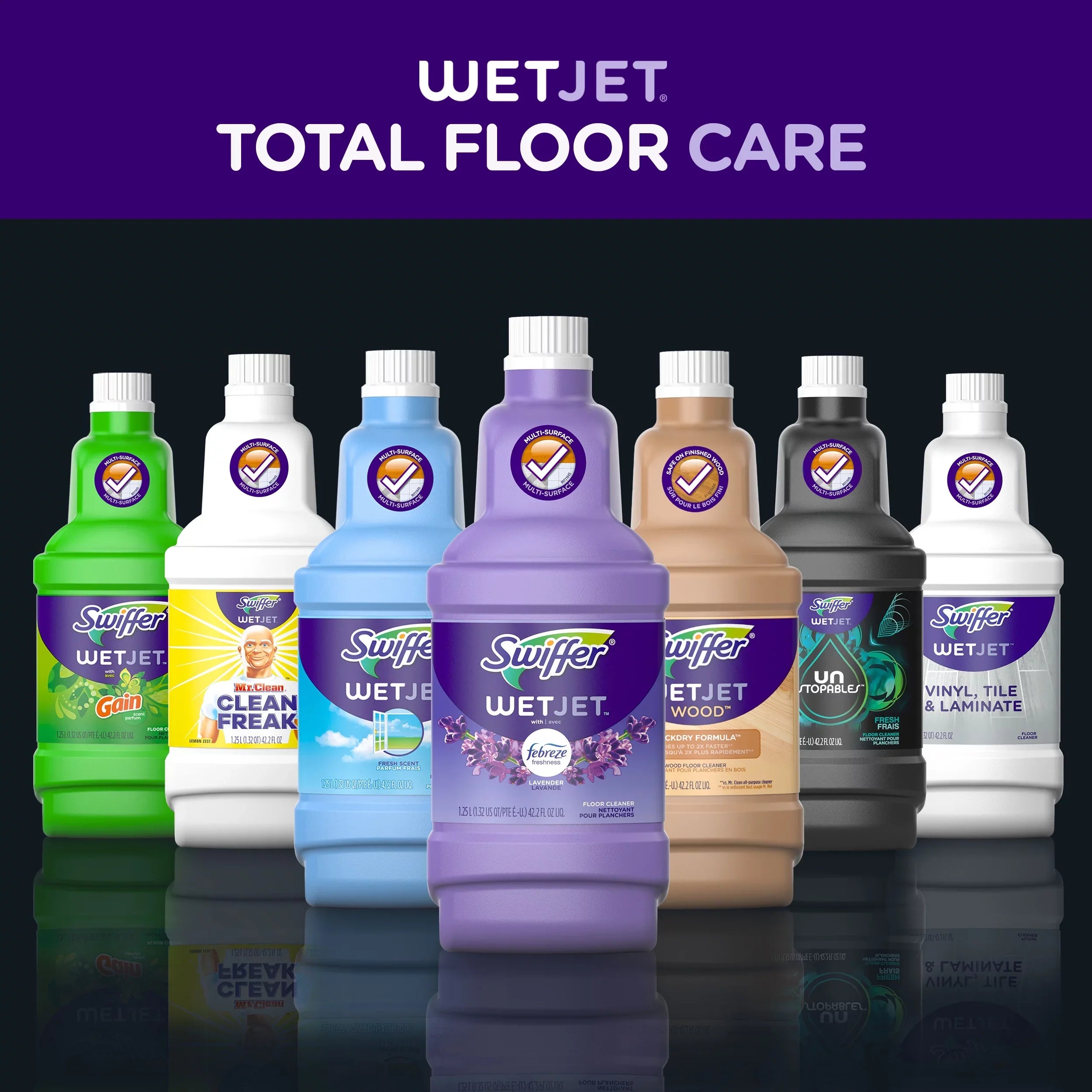 Sizewiffer WetJet Floor Cleaner Sizeolution Refills, Lemon, 2 Ct