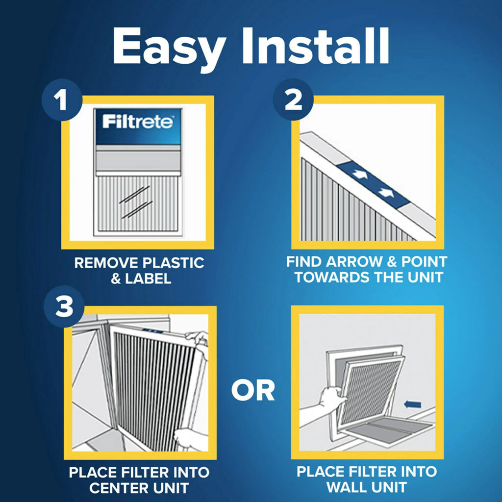 Filtrete 16x25x1 Sizemart Air Filter, MPR 1500 MERV 12, Allergen, Bacteria Virus, 1 Filter