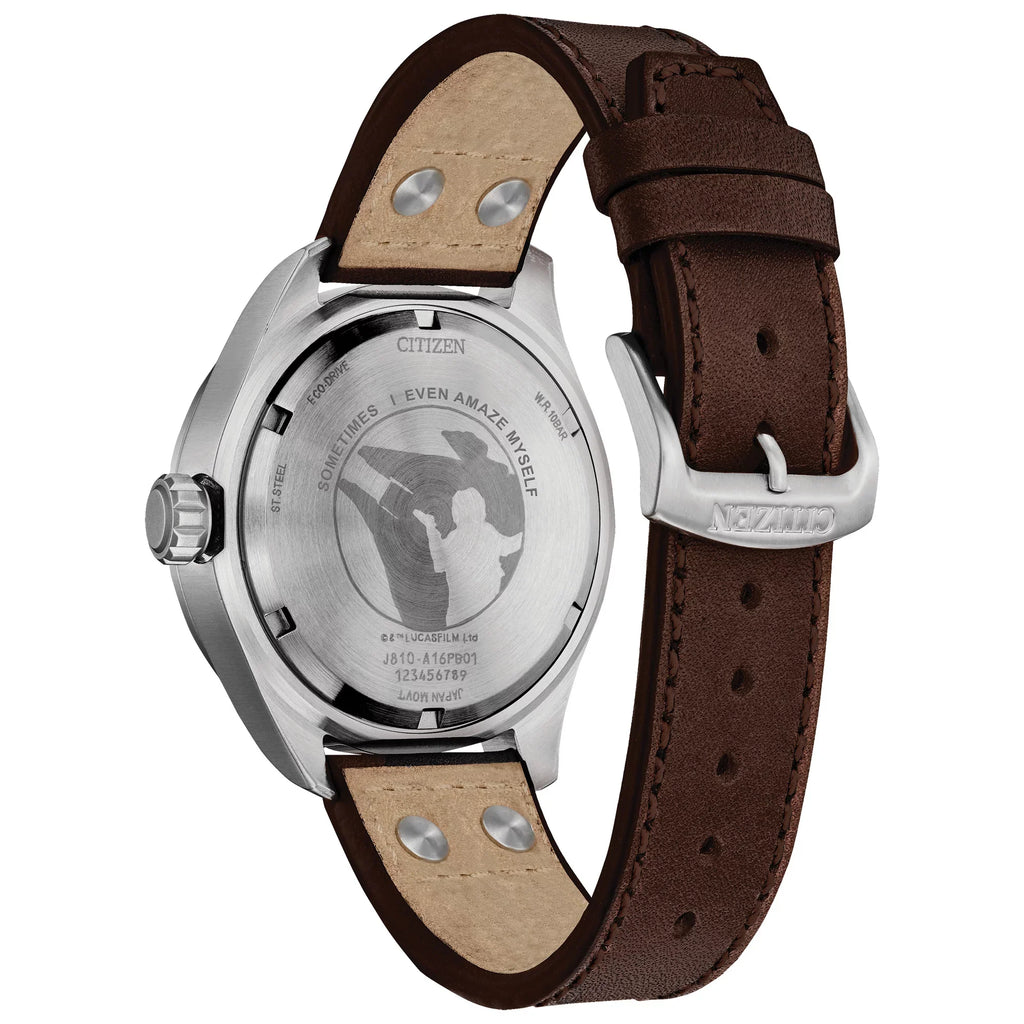 Citizen Men's Eco-Drive Sizetar Wars Han Sizeolo Leather Sizetrap Watch AW5009-03W