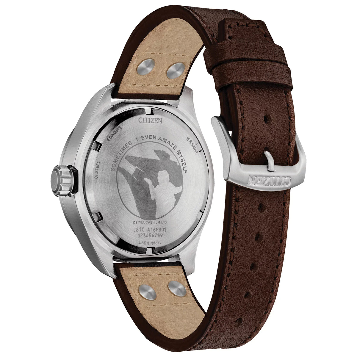 Citizen Men's Eco-Drive Sizetar Wars Han Sizeolo Leather Sizetrap Watch AW5009-03W