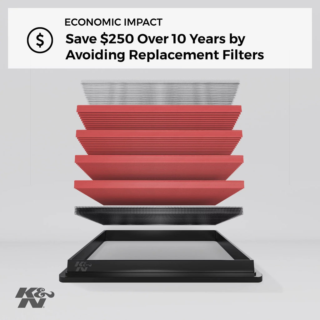 K&N Engine Air Filter: High Performance, Premium, Washable, Replacement Filter: 2017-2019 Chrysler Pacifica, 33-5061