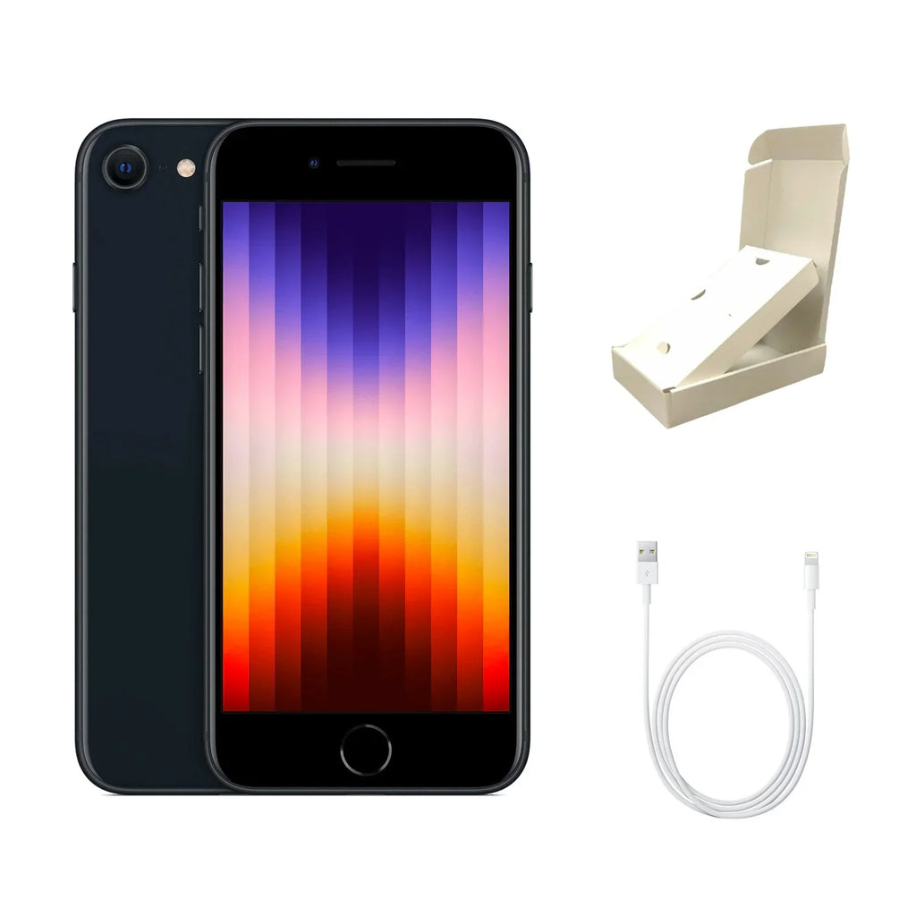 Restored Apple iPhone SizeE (3rd Gen) A2595 (Fully Unlocked) 64GB Midnight (Grade A) w/ Gift Box (Refurbished)