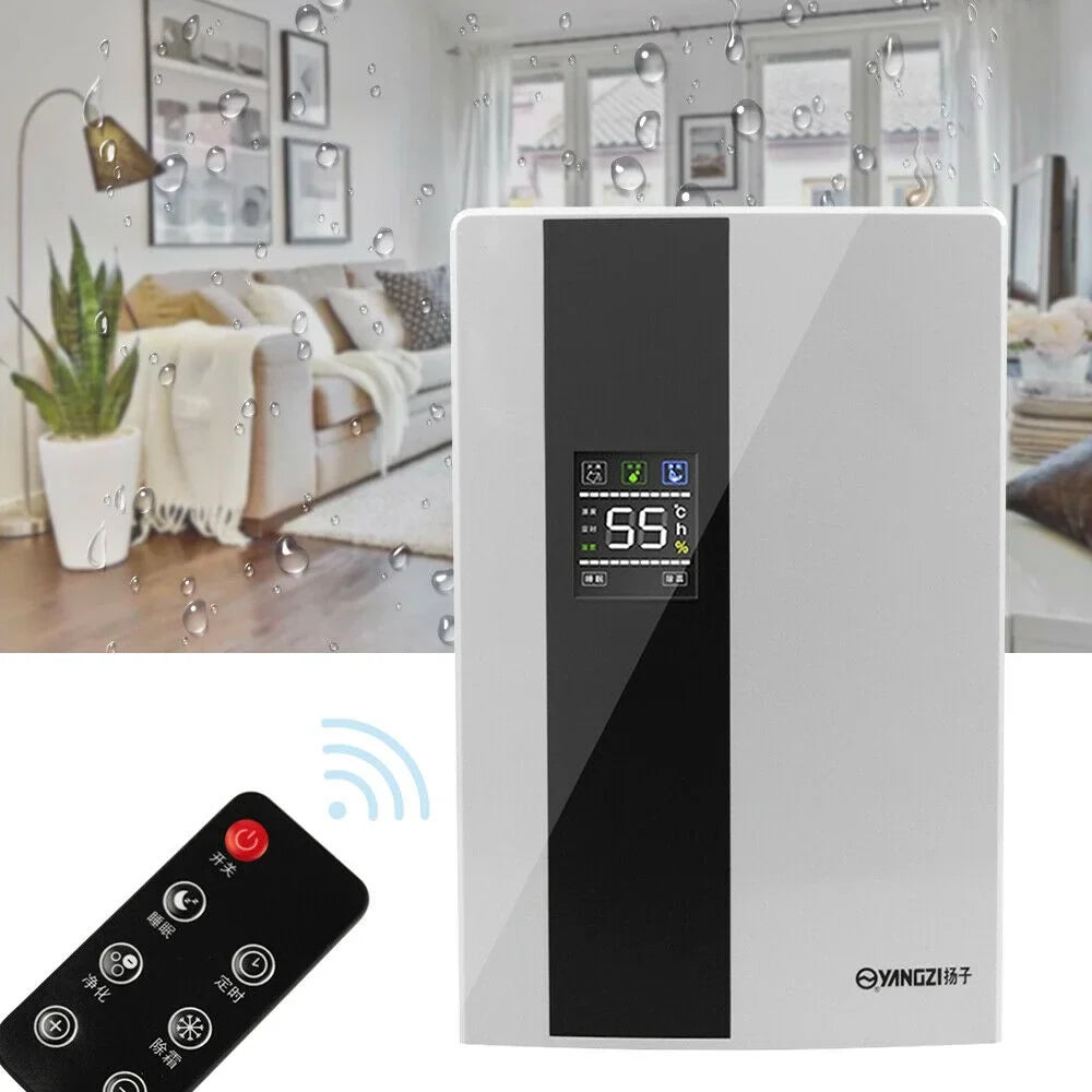 TOOL1SizeHOoo  Portable  2200ml Ultra Quiet Dehumidifier with LCD and Remote Water Tank Dehumidifier