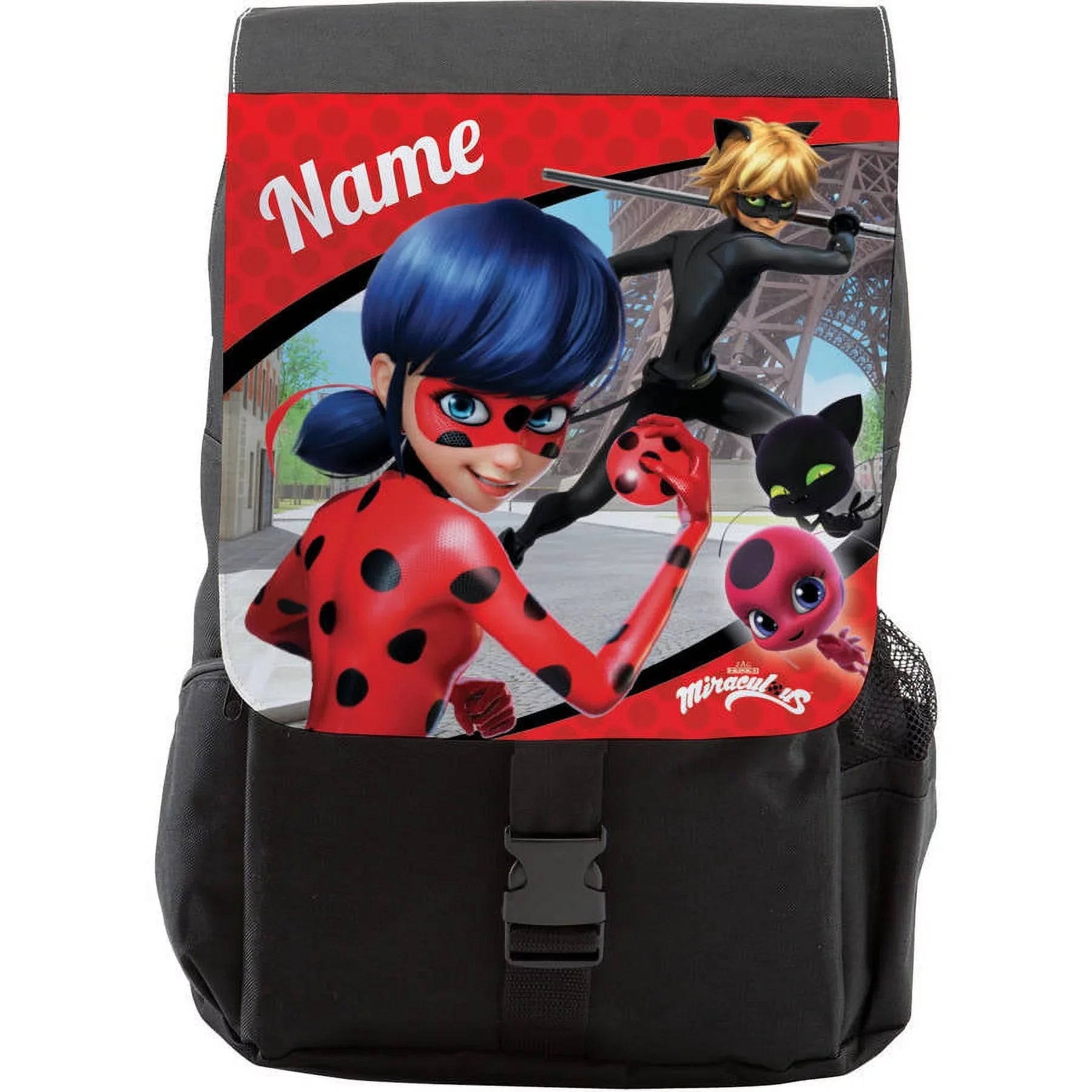 Personalized Miraculous Sizepots On Claws Out Backpack, Sizeilver
