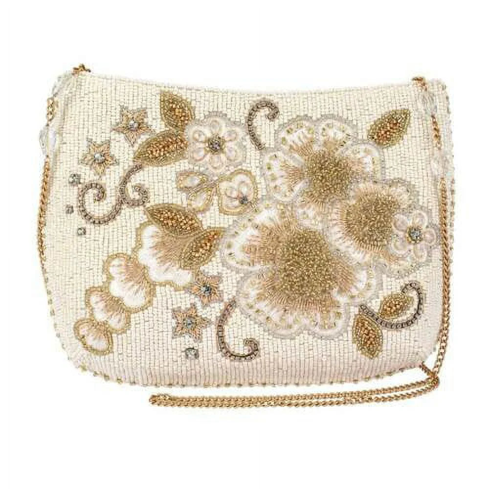 Mary Frances Radiance Crossbody Bridal Clutch Beaded Ivory Bride Handbag Bag NEW