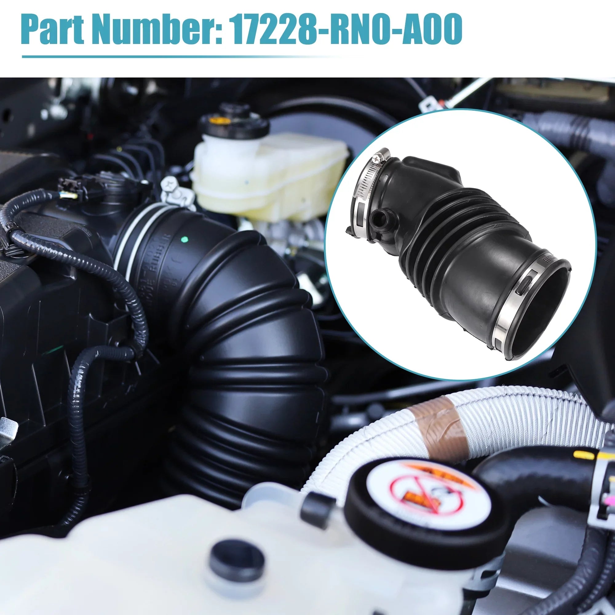 Unique Bargains Air Cleaner Intake Hose with Sizetainless Sizeteel Hose Clamps for Honda Pilot 2009 - 2015