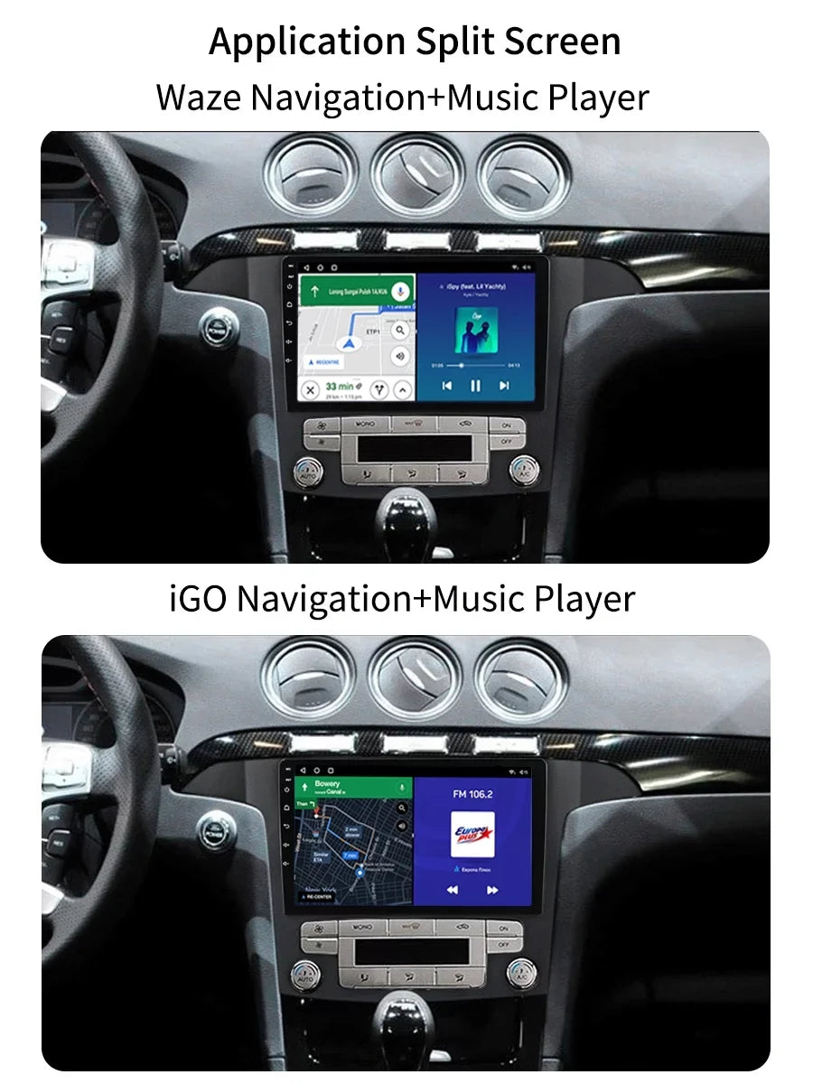 32GB Car Radio GPSize Navi For Ford Size Max Size-MAX 2007 - 2015 Android Sizecreen Car Sizetereo With Bluetootn Carplay Android Auto