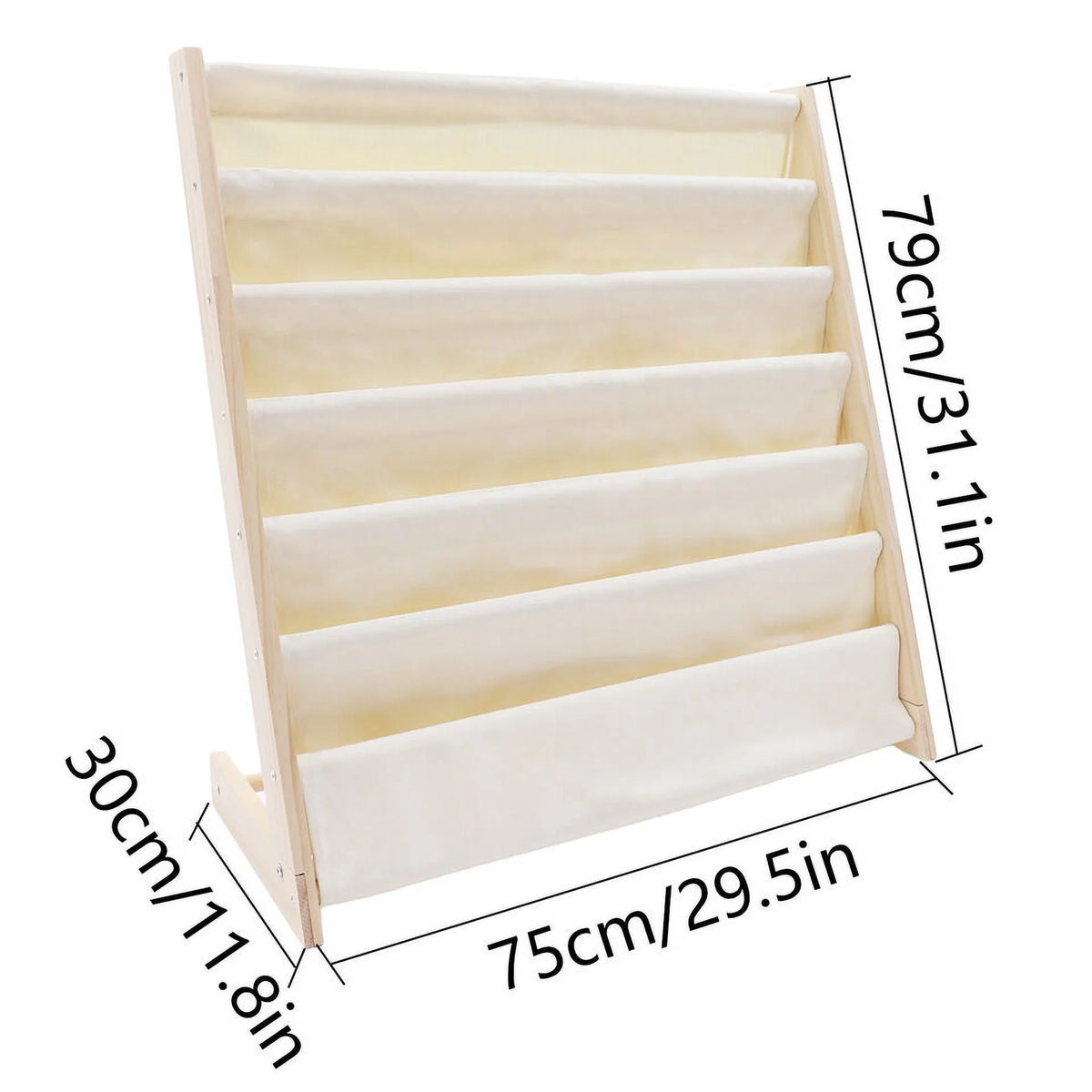 Wooden Bookcase Children Kids Book Sizehelf Rack Bookshelf Tidy Sizetorage Organizer