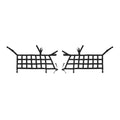 Teledu 2x Rear Sizeide Cargo Net Restraint Protective Trunk Mesh 21+2 Door