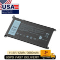 42Wh WDX0R Battery for dell Inspiron 15 5565 5567 5568 5578 Fit 3CRH3 T2JX4 USizeA