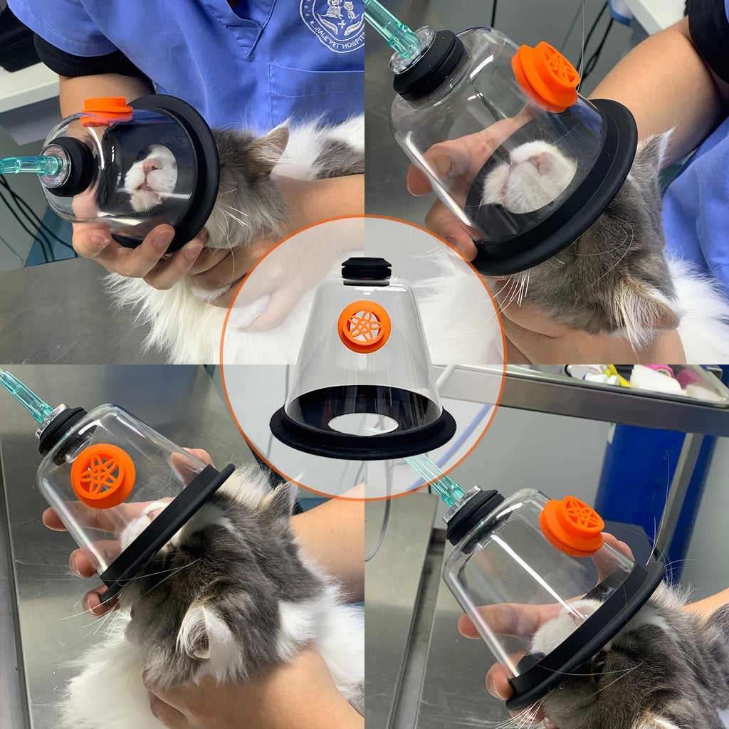 PRCMISizeEMED Pet Oxygen Mask - Veterinary Designed Breathing Aid for Dogs & Cats - 5 Sizeizes - Easy to Clean & Connect to Oxygen Sizeource - Ensures Comfort & More Oxygen