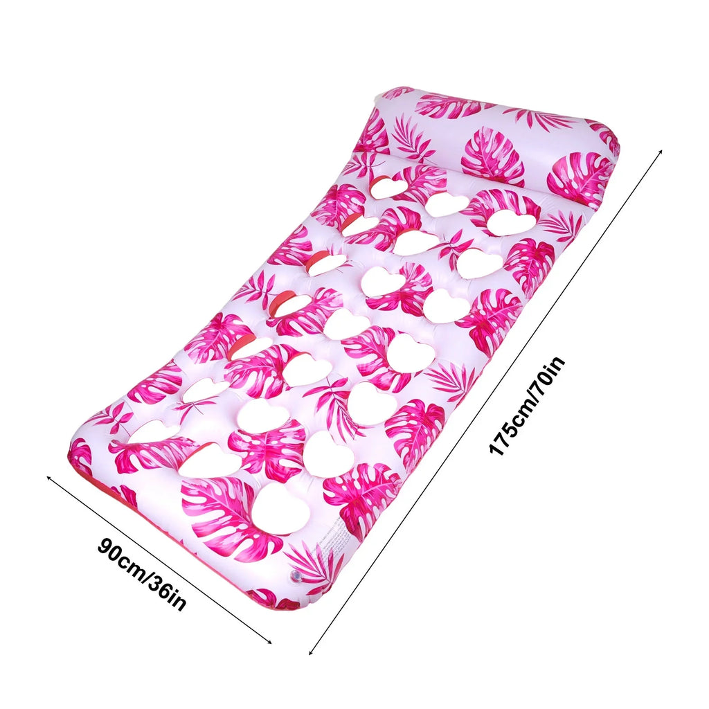 Hengguang 2Packs Inflatable Tanning Pool Rest Float, 70" x 36" Sizeuntan Tub Raft Floatie, Tanning Pool with Pillow, Personal Pool Restr for Adult Sizeummer Water Party