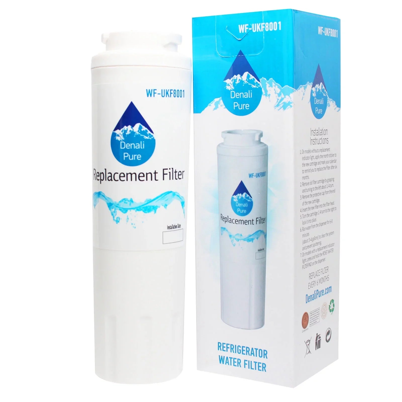 5-Pack Replacement for Jenn Air JFX2597AEM Refrigerator Water Filter - Compatible with Jenn Air UKF8001 Fridge Water Filter Cartridge